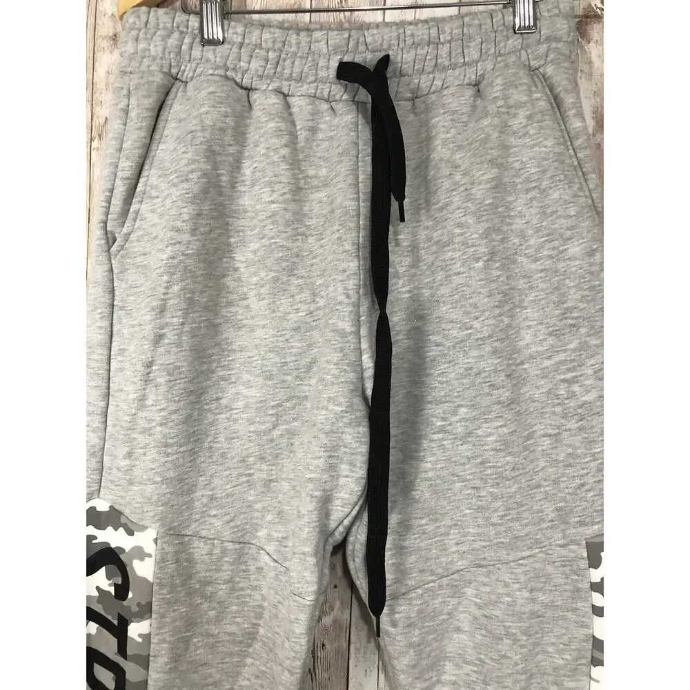 Koton Sweatpants Mens Small Camouflage Gray Joggers Stretch Track Pants N94